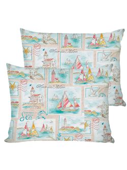Постельное белье перкаль Сказка "Витамин Sea" евро Наволочка 50х70 см 2 шт Простынь на резинке 180x200 см Пододеяльник 200x215 см