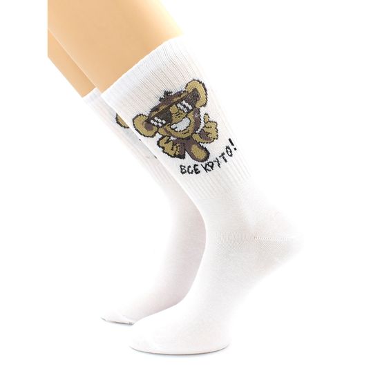 Носки с надписью "Все круто!" белые Hobby Line