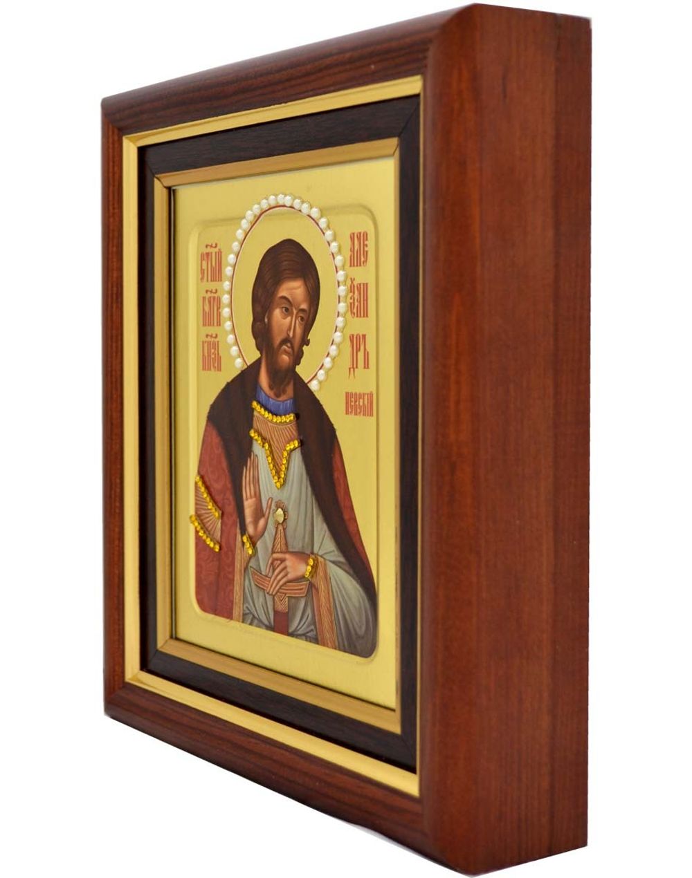 Икона святого Александра Невского, писанная в монастыре.