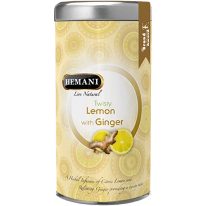 Чай Hemani Зеленый с Лимоном и Имбирем, ж/б, 100 гр