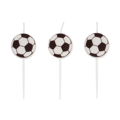 Свечи фигурные «Футбольный мяч» на шпажках, 5 шт
