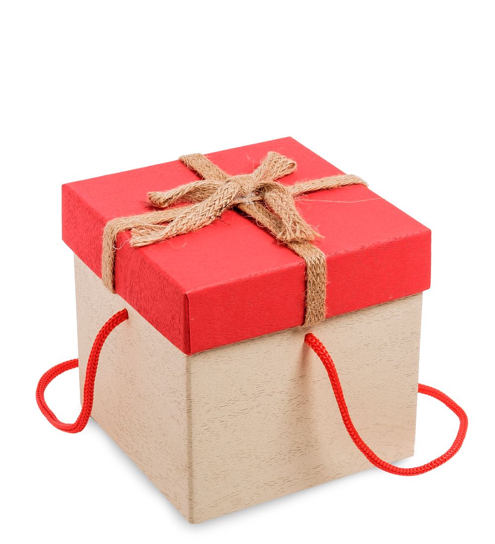 WG-92-B Коробка подарочная «Квадрат» цв.беж./красн.