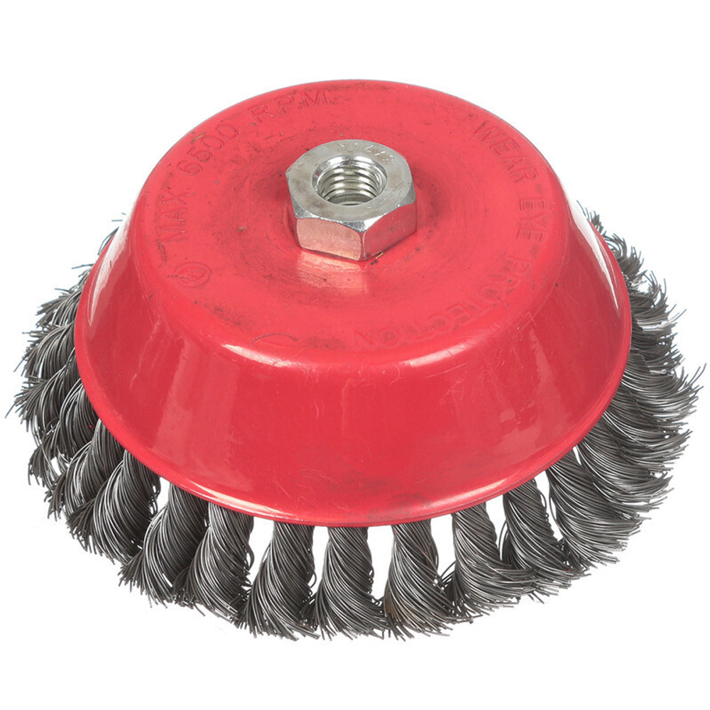 Щетка для УШМ Bartex, 150 мм, чашка, крученая проволока, гайка М14, 997150, шт