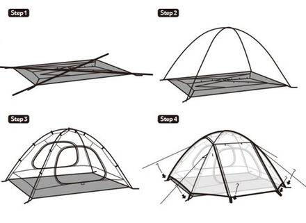 Палатка Naturehike Cloud-Creek, 3-местная, коричневая, артикул CNK2300ZP024-3BR