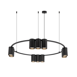 DK4065-BK Подвесной светильник ORBIT, IP20, 10xGU10 LED до 15 Вт, черный матовый, алюминий