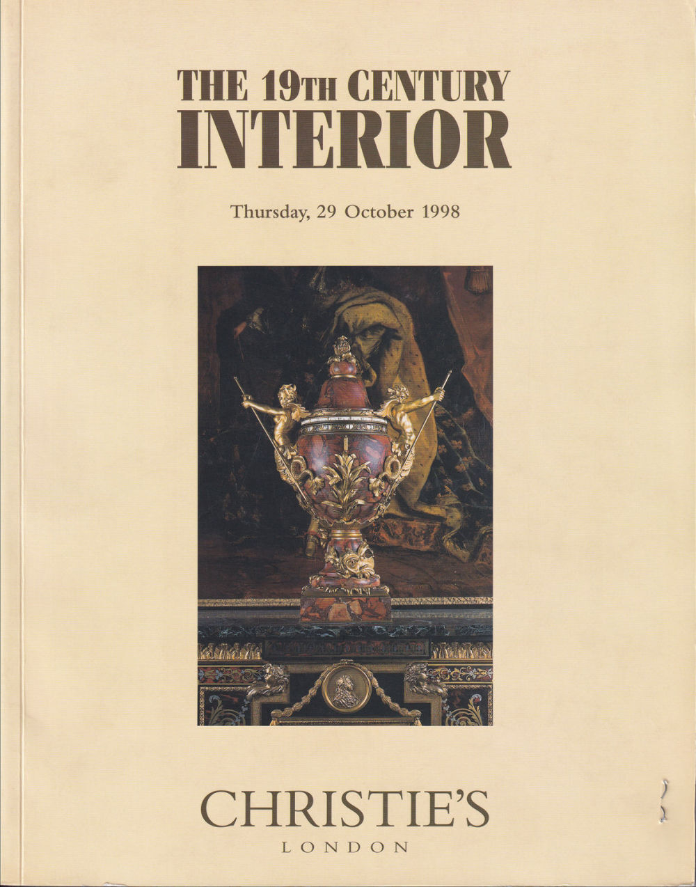 Каталог аукциона Christie’s, Лондон, Интерьеры XIX века от 29 октября 1998 года