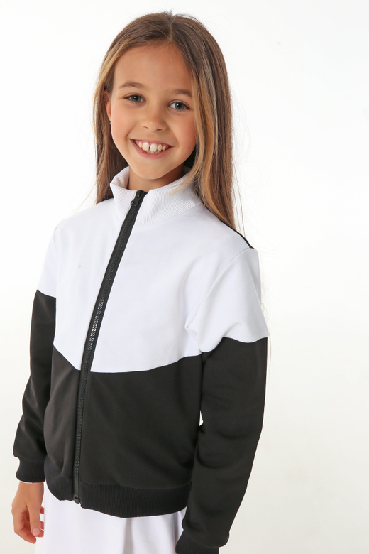 Олимпийка черно-белая