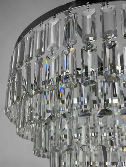 Люстра подвесная Lanbos Crystal, 11 ламп Е14, 440 Вт, до 25 кв м, хром