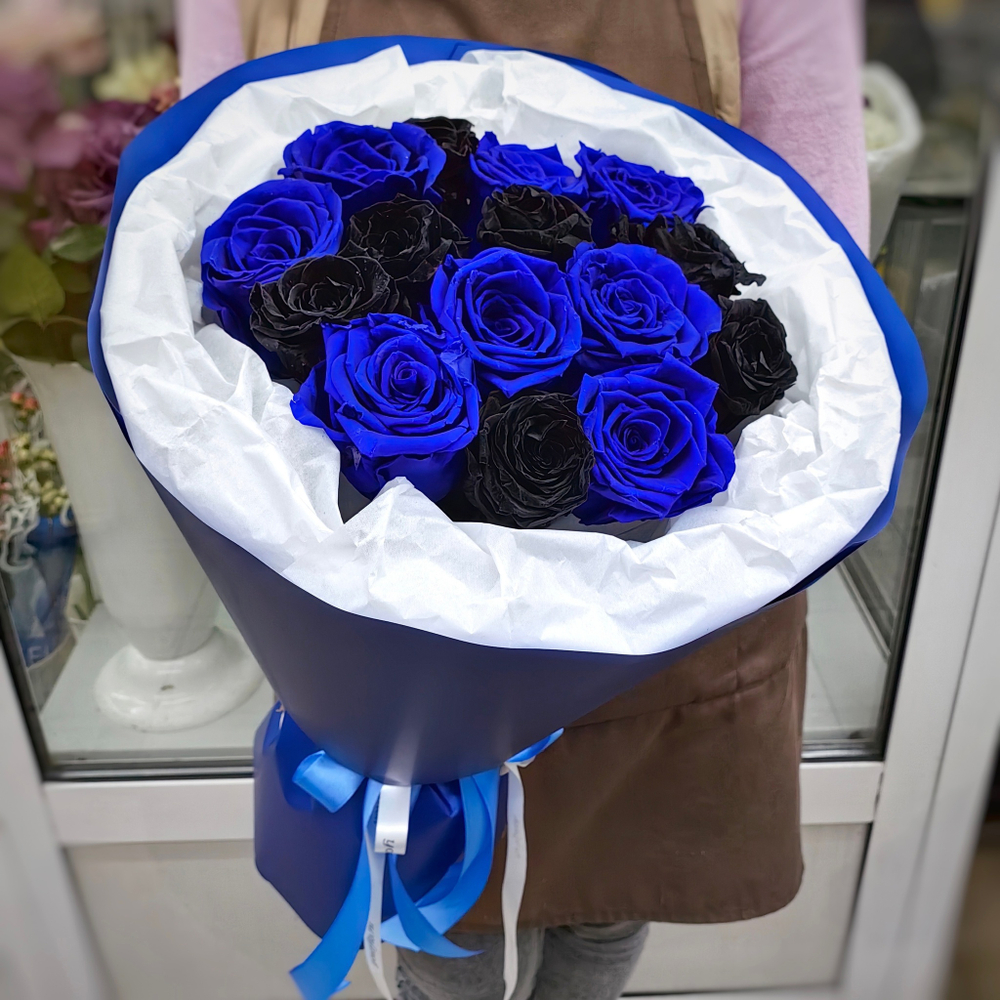 Букет из 15 стабилизированных роз