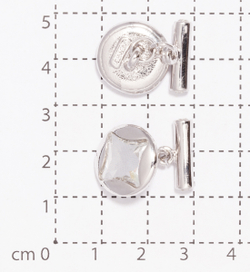 "Барап" запонки  в родиевом покрытии из коллекции "Частная коллекция" от Jenavi