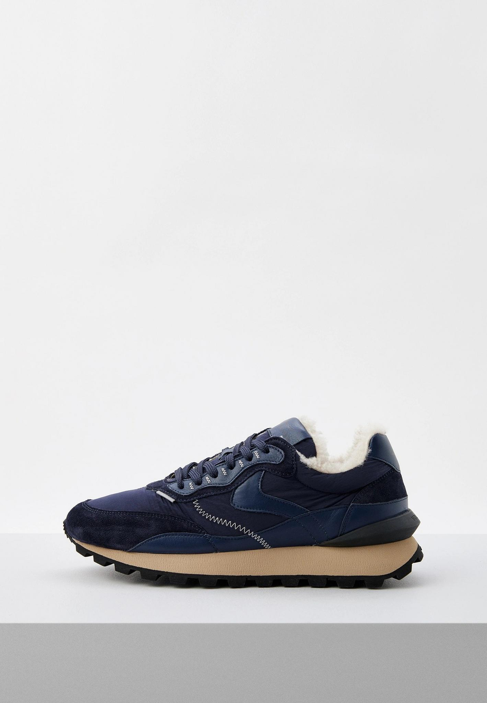 Кроссовки муж. Voile Blanche QWARK cиний с беж. мехом