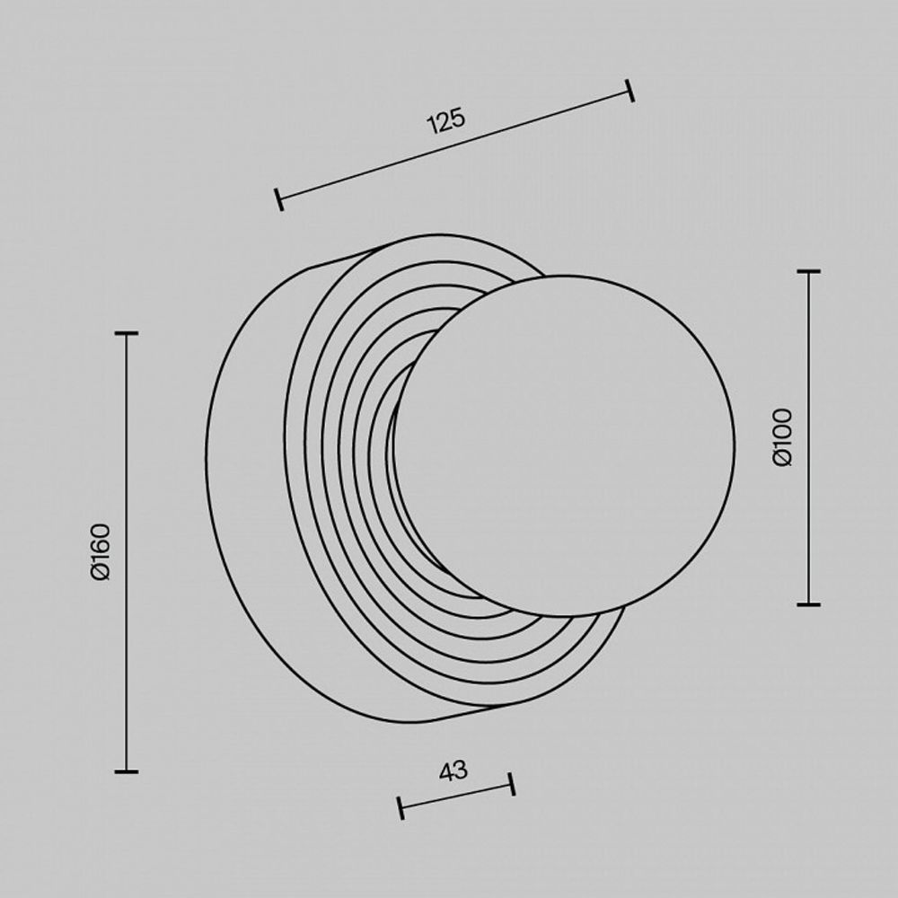 Накладной светильник Maytoni Careless MOD403WL-01GR1