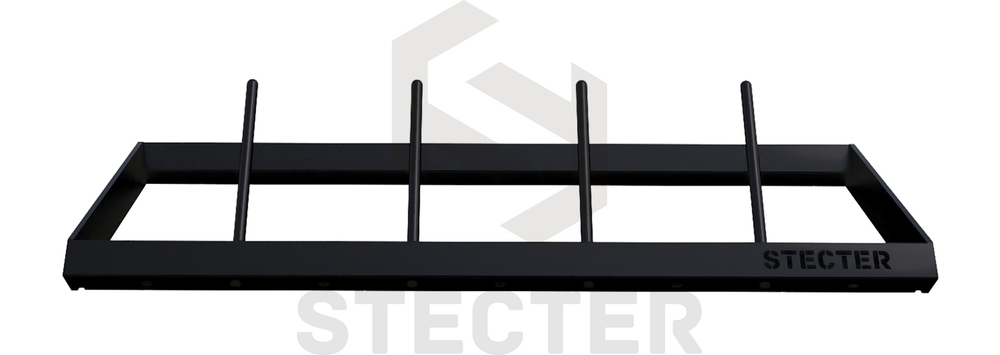 Стеллажная полка для дисков штанги с разделительными колышками (L1100 мм)