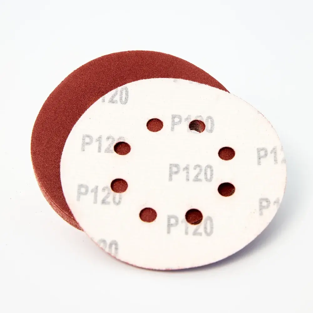 125мм А120 (14А 12/Р120) диск самозацепляющийся с отверстиями TSUNAMI (упак 10 шт)