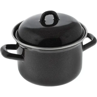 Кастрюля эмалированная 1,5л без рисунка 26-412