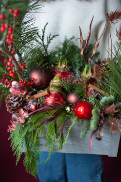 Новогодняя композиция Красный бархат