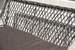 "Латте" диван двухместный из искусственного ротанга, цвет графит