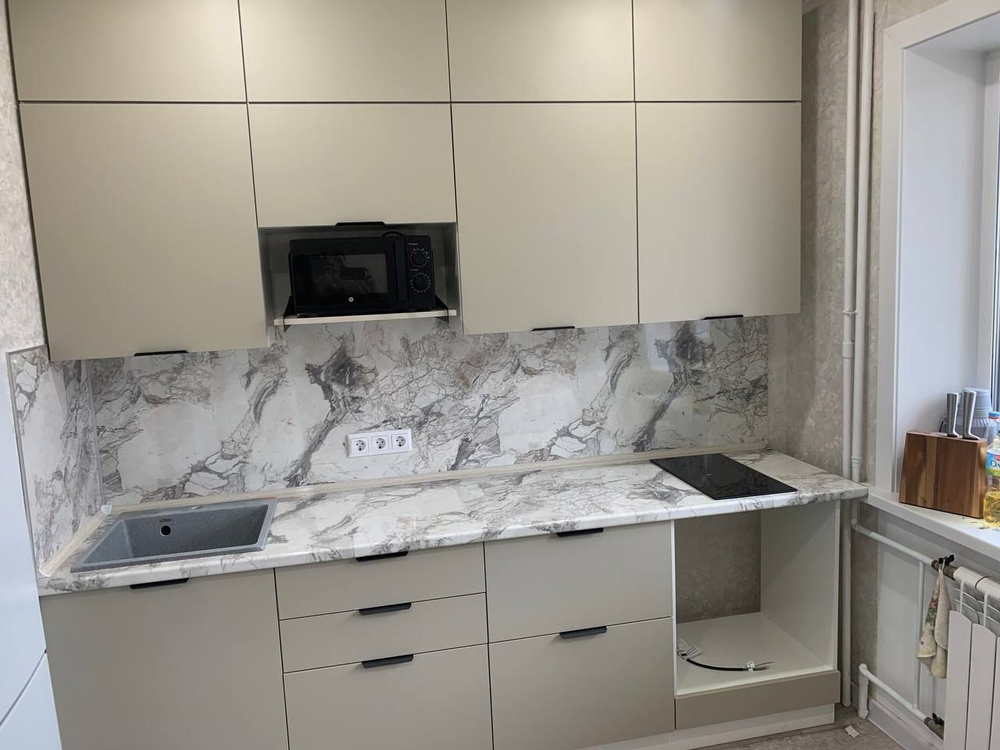 Модульная кухня "Стенли" 1800 Теплый серый