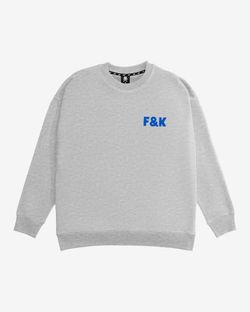 Толстовка F&K меланж серая