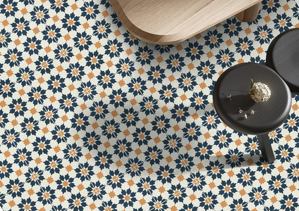 Ennface Pattern Morocco Cobalt 20x20