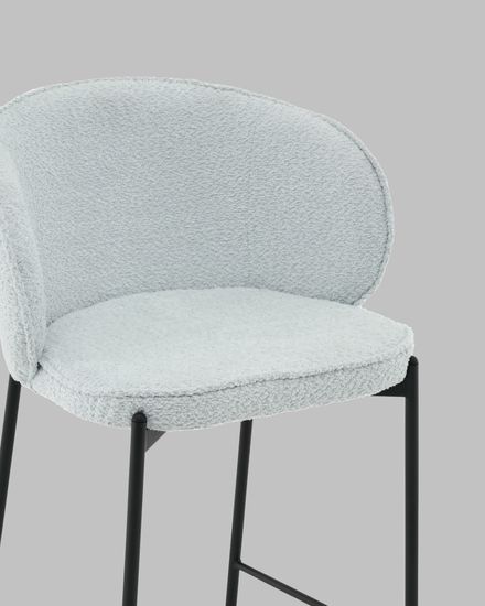Стул полубарный Тисдейл букле светло-голубой