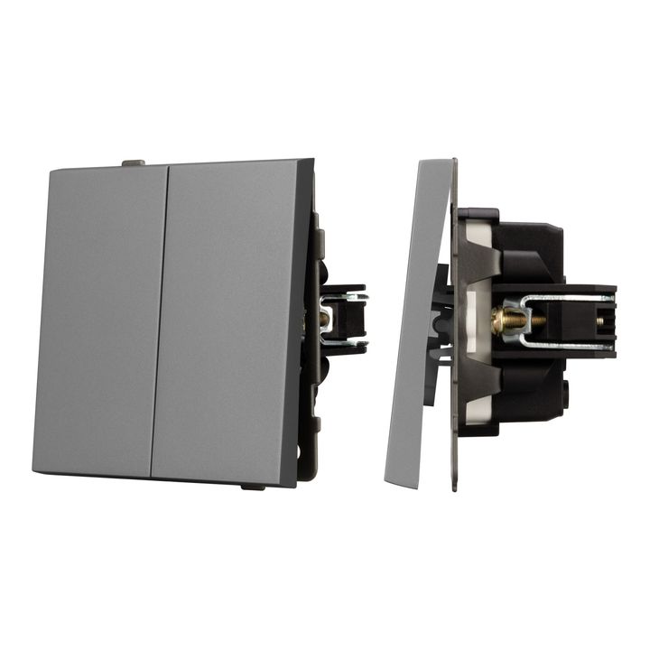 Механизм выключателя управления шторами SWT-TENDO-MKR2-PL-GR (230V, 10A) Arlight 054140