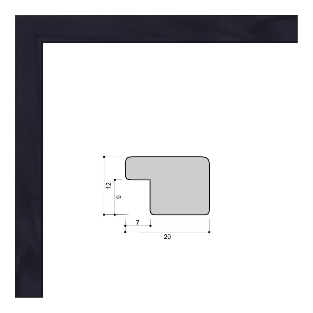 Фоторамка 30х40 см черная, без фактуры, арт. 3040.752229