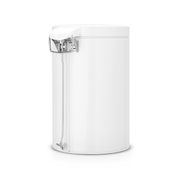 Ведро для мусора Brabantia белое 12л вид сзади