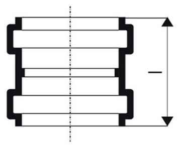 Муфта двухраструбная Ostendorf KGMM 160 мм канализационная арт. 222510