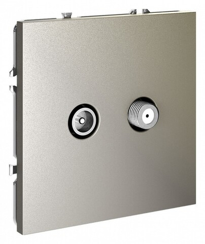 ТВ-розетка и SAT-розетка оконечная без рамки Voltum S70 VLS060404