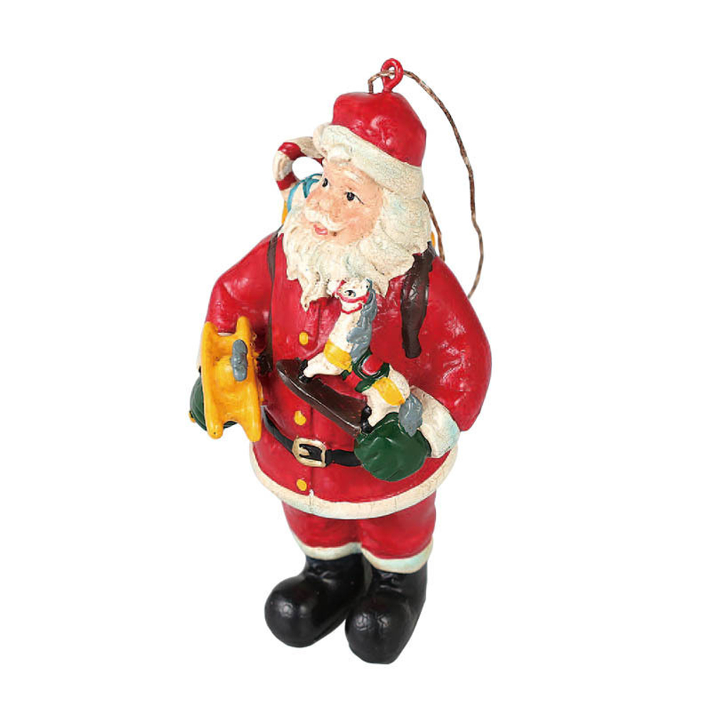 Дед Мороз с самолётом, ёлочное украшение [Арт. FD037053]