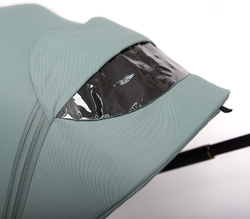 Детская коляска Peppy Monaco 3 в 1 с автокреслом Verona Black Mint (мятный), рама черная