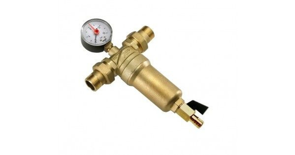 Фильтр промывной Tim 3/4" латунный с манометром