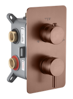 Смеситель встроенный однорычажный 3-х проходной CELL BRUSHED BRONZE