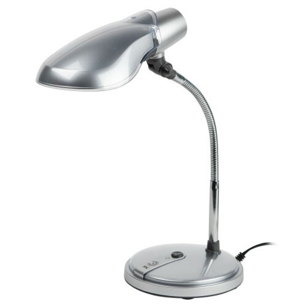 Настольный светильник ЭРА NE-301-E27-15W-S серебро