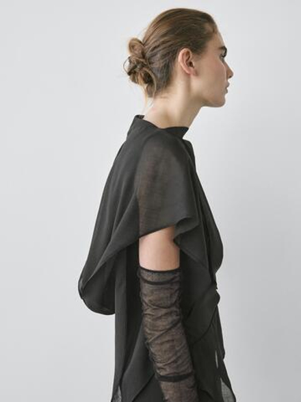 Massimo Dutti Платье-миди - STUDIO, черный