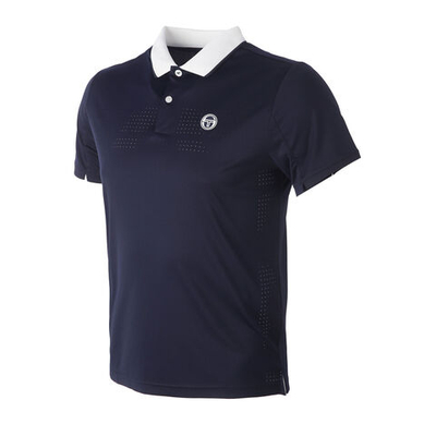 Мужское теннисное поло Sergio Tacchini Youngline Pro Polo Men - Dark Blue, White