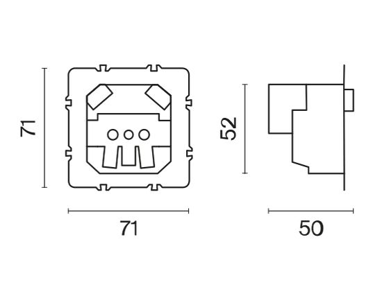 Механизм розетки с заземлением и защитными шторками 16А, с USB A+C, S70