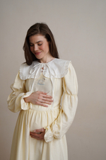 Платье Адель c лебедем для бер. и кор. мам, Кремовый