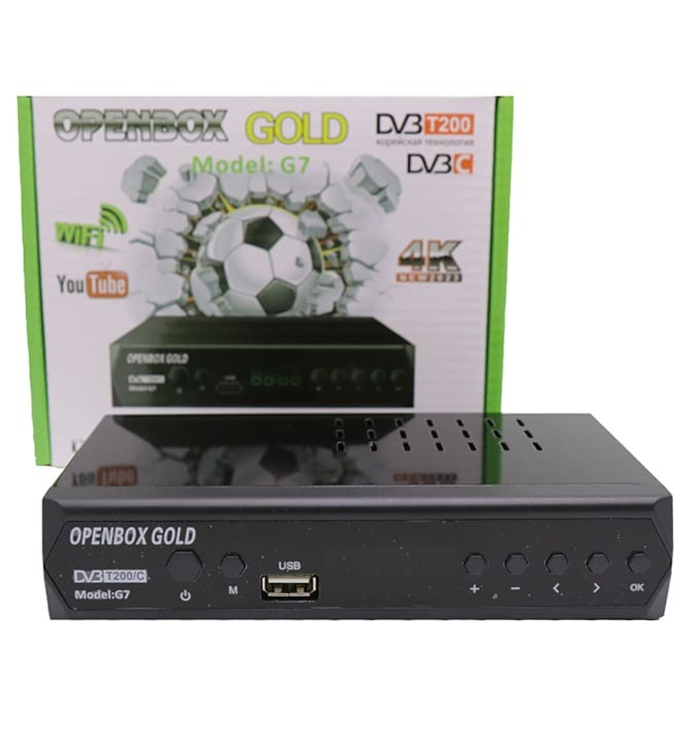 Цифровая ТВ приставка DVB-T2 OPENBOX GOLD G7 (Wi-Fi) + HD плеер