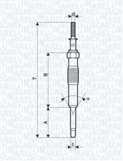 MAGNETI MARELLI - 062900034304-MAN - Glow Plug
