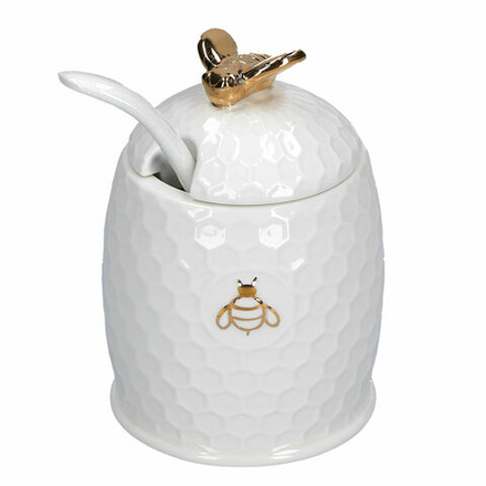 La Porcellana Bianca - Сахарница Aperegin Oro 6,5см 200мл с ложкой / артикул   P014001300  / GTIN 8027549100710