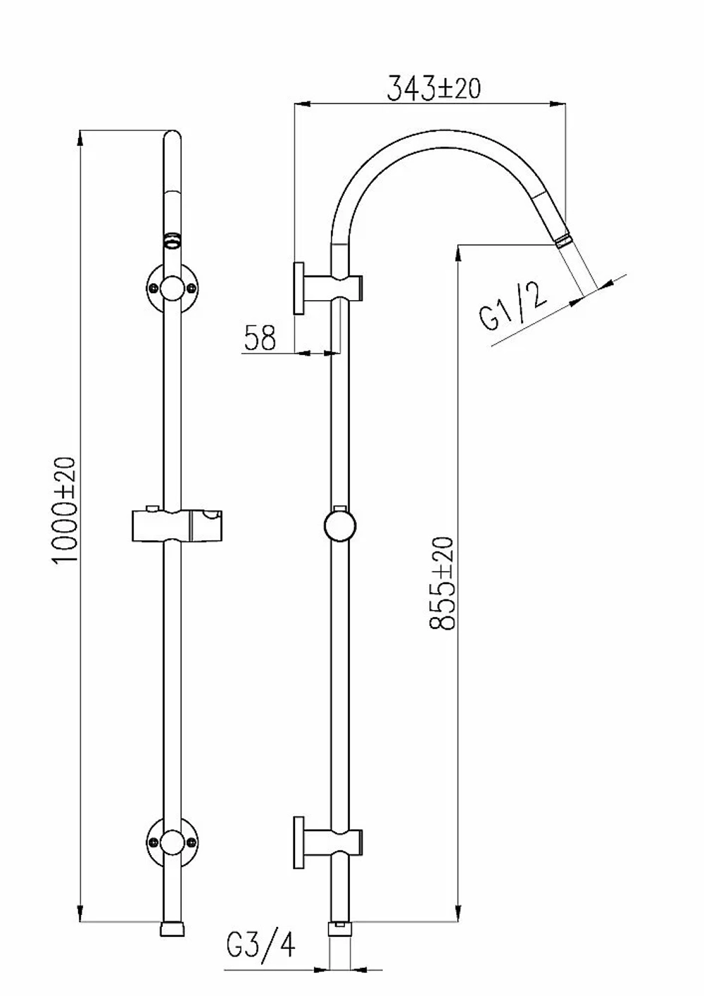 Душевая система Rav-Slezak SK0070Z золото