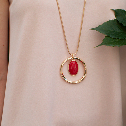 Колье Fiore Luna RED QUARTZ LN5139 R/G