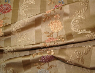 Жаккард Букет полоса большая беж