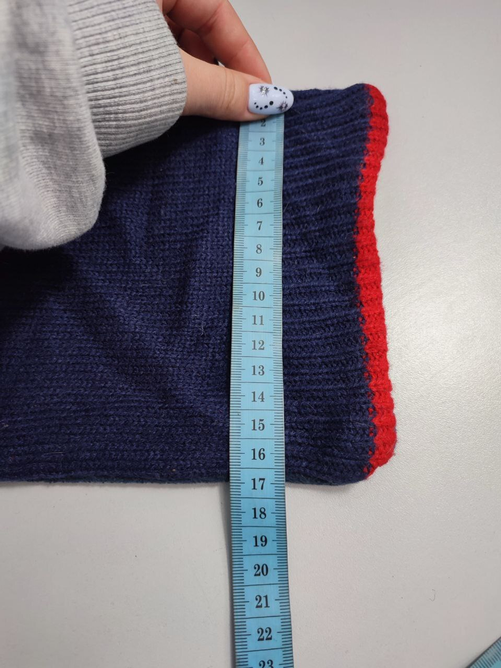 Шарф темно-синий на 3-6 лет