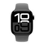 Умные часы Apple Watch Series 10 GPS, 42mm, Jet Black Aluminium Case with Sport Band S/M, Stone Gray (Черный)