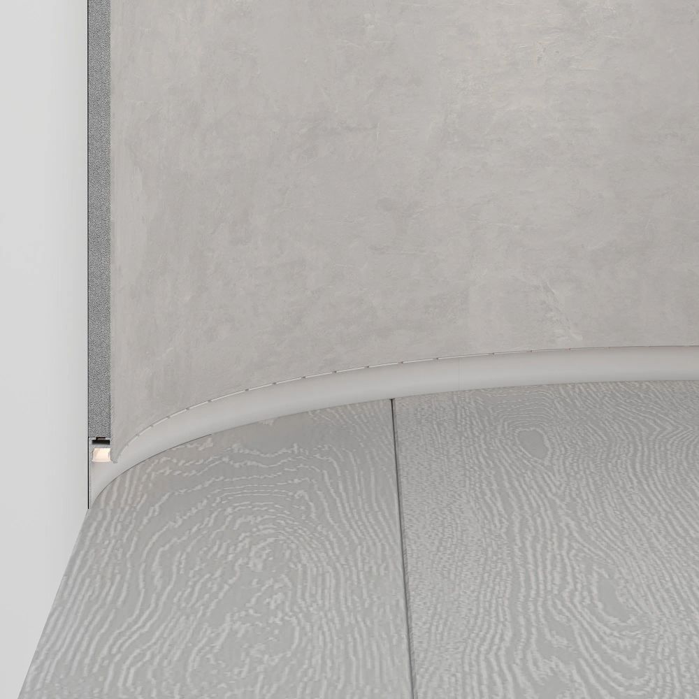 Профиль PLINTUS-FANTOM-BENT-H20-SIDE-2000 WHITE (Arlight, Алюминий) 043674(1)