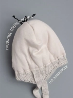 Шапка детская зимняя вязаная на завязках