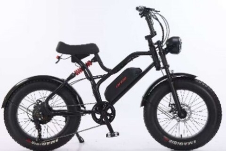 Электровелосипед фэтбайк Dinos 20 (21ск,48V350W,рама-сталь,диск тормоз) Черно-красный (ЭВ-DIN-54-2)